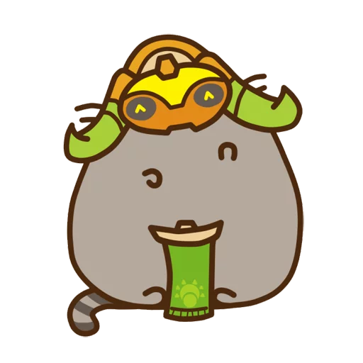 Sticker Pusheen Overwatch by Eckru