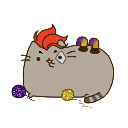 Стикер из набора "Pusheen Overwatch by Eckru"