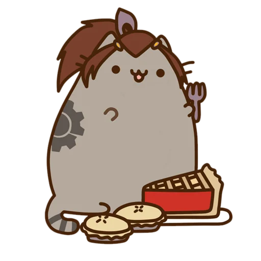 Стикер из набора "Pusheen Overwatch by Eckru"