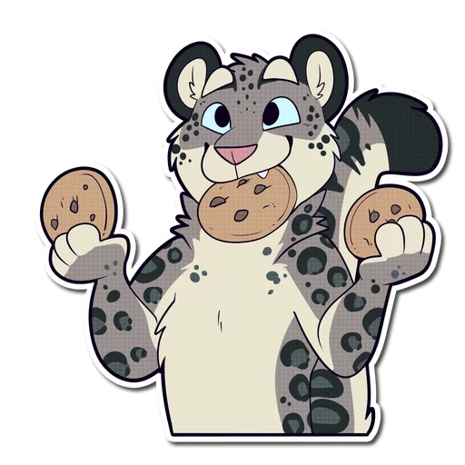 Sticker Snow Leopard