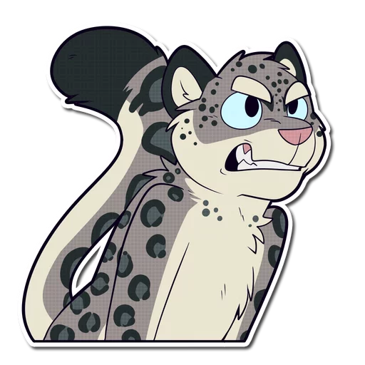 Sticker Snow Leopard