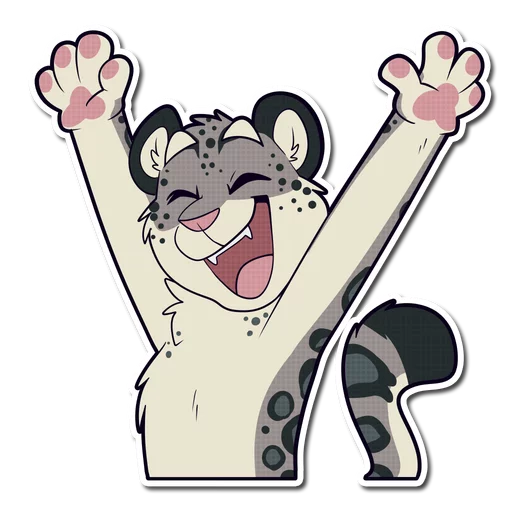 Sticker Snow Leopard