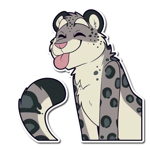 Sticker Snow Leopard