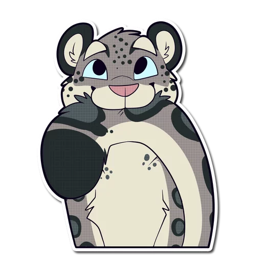 Sticker Snow Leopard