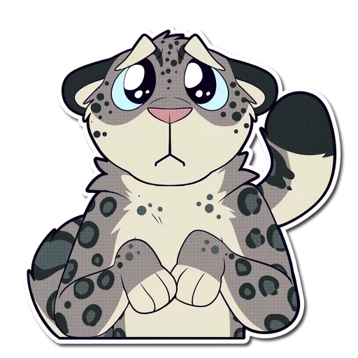 Sticker Snow Leopard