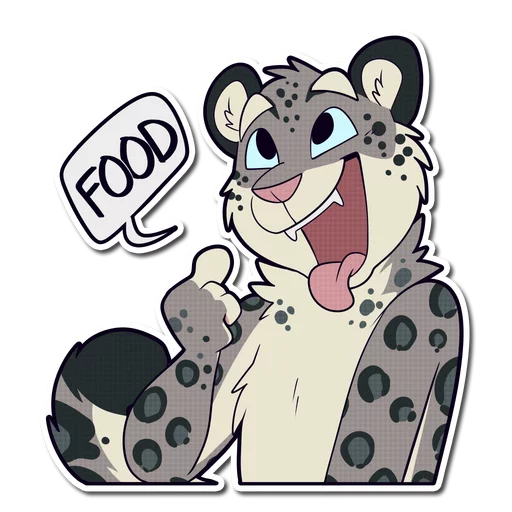 Sticker Snow Leopard