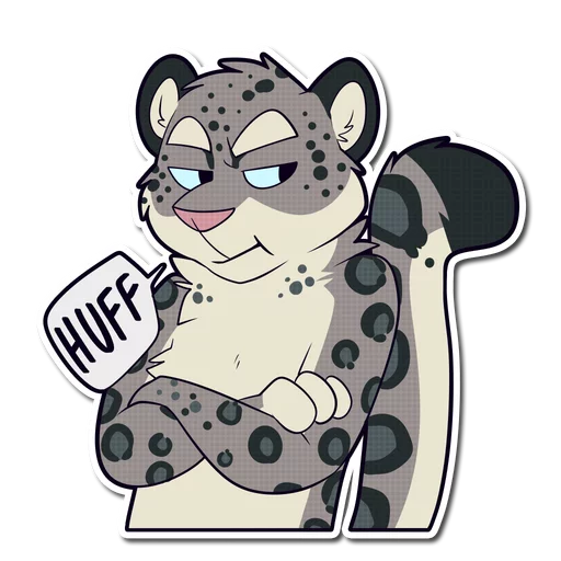 Sticker Snow Leopard