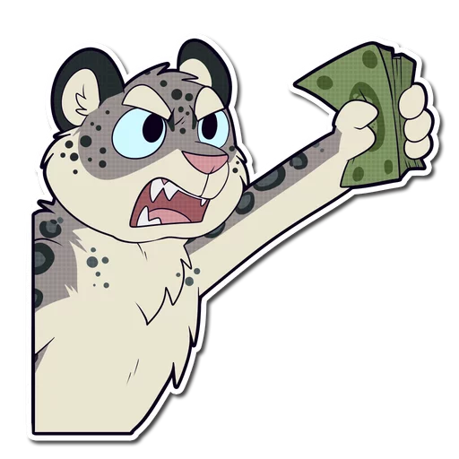 Sticker Snow Leopard