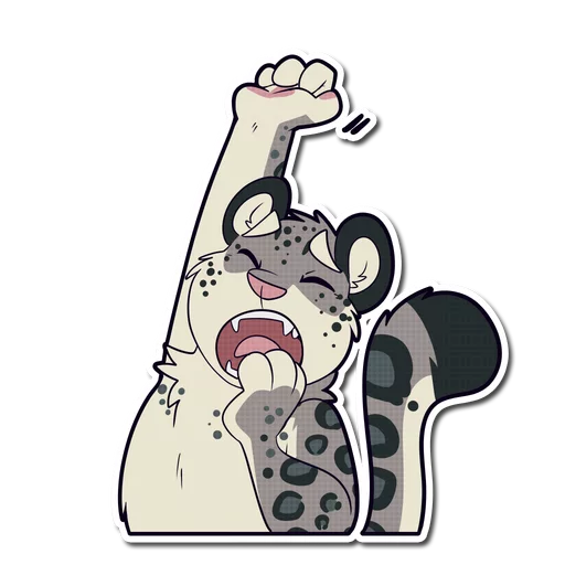 Sticker Snow Leopard