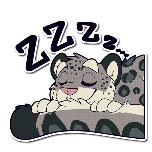 Sticker Snow Leopard