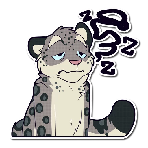 Sticker Snow Leopard