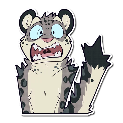 Sticker Snow Leopard