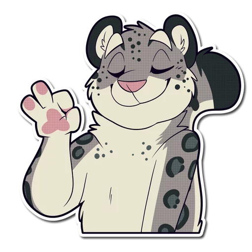 Sticker Snow Leopard