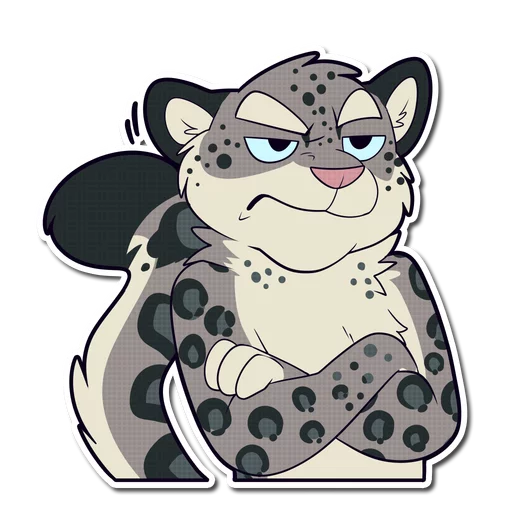 Sticker Snow Leopard