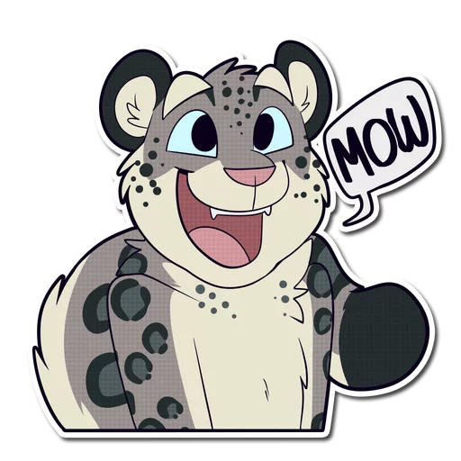 Sticker Snow Leopard