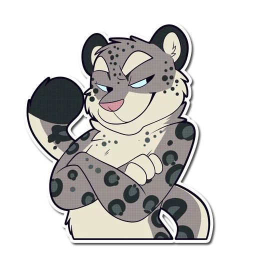 Sticker Snow Leopard