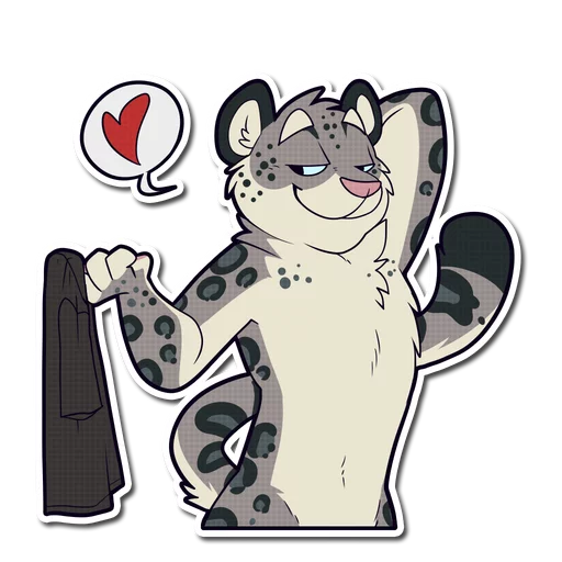 Sticker Snow Leopard