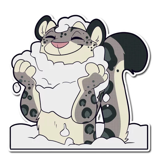 Sticker Snow Leopard