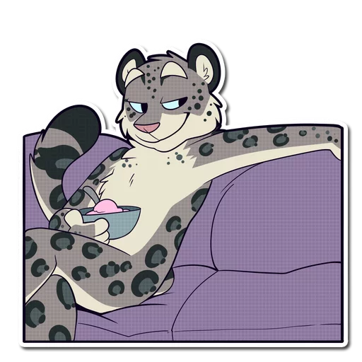 Sticker Snow Leopard