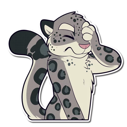 Sticker Snow Leopard