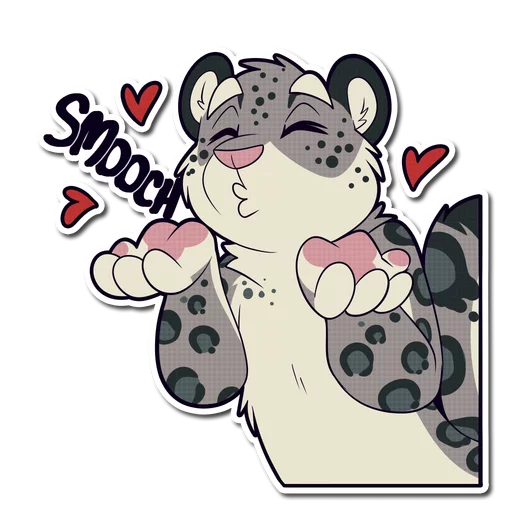 Sticker Snow Leopard