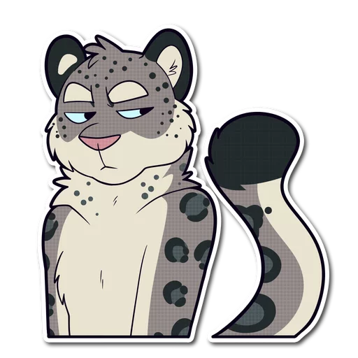 Sticker Snow Leopard