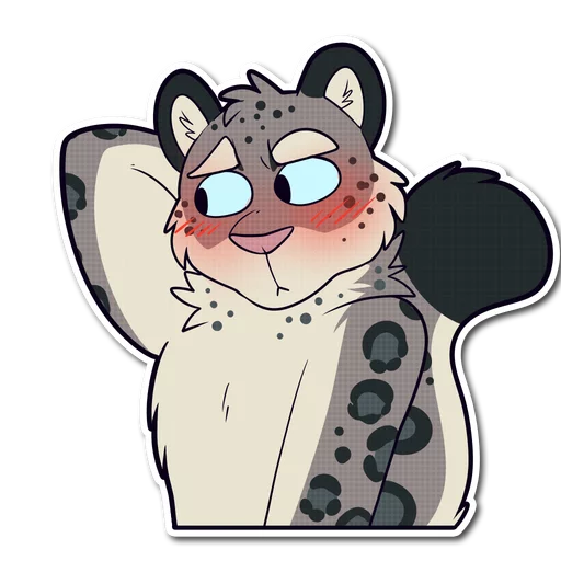 Sticker Snow Leopard