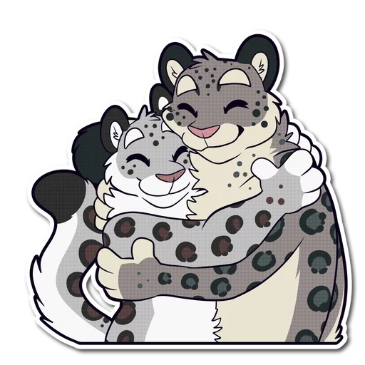 Sticker Snow Leopard