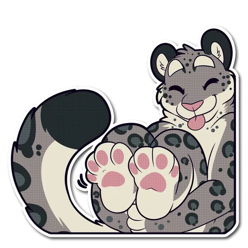 Sticker Snow Leopard