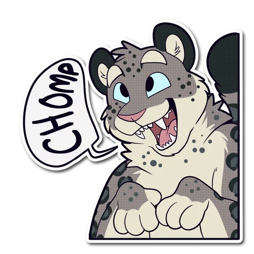 Sticker Snow Leopard