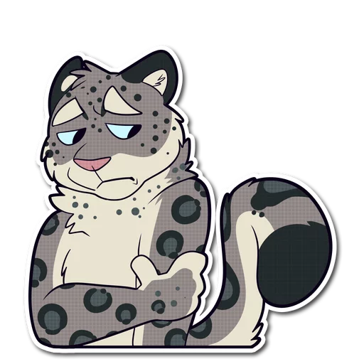 Sticker Snow Leopard