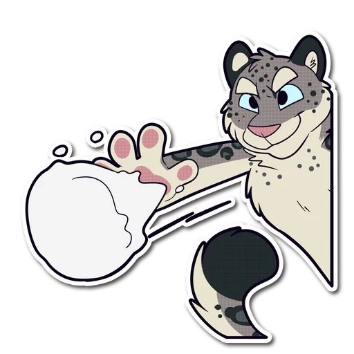 Sticker Snow Leopard