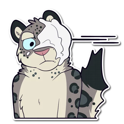 Sticker Snow Leopard