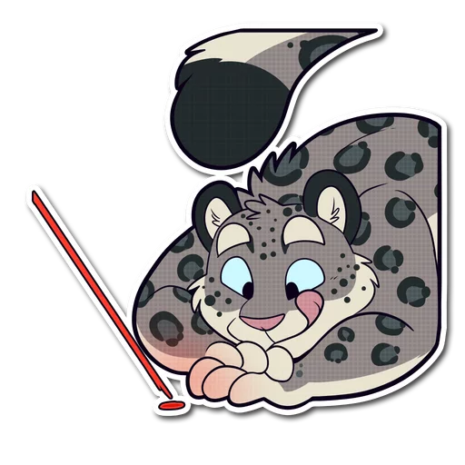 Sticker Snow Leopard