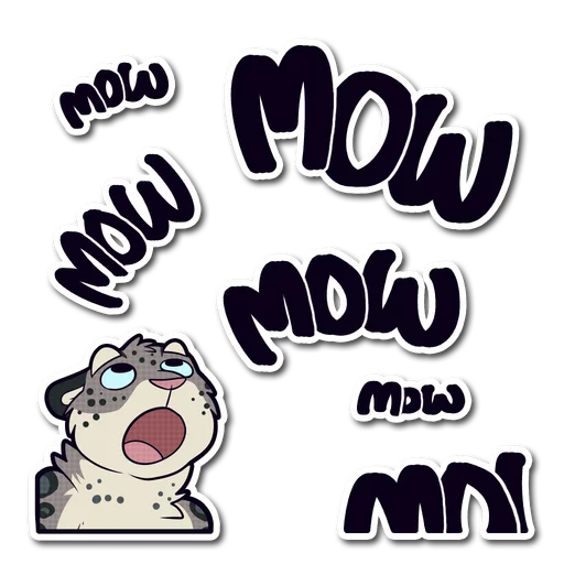 Sticker Snow Leopard