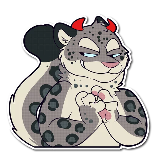 Sticker Snow Leopard