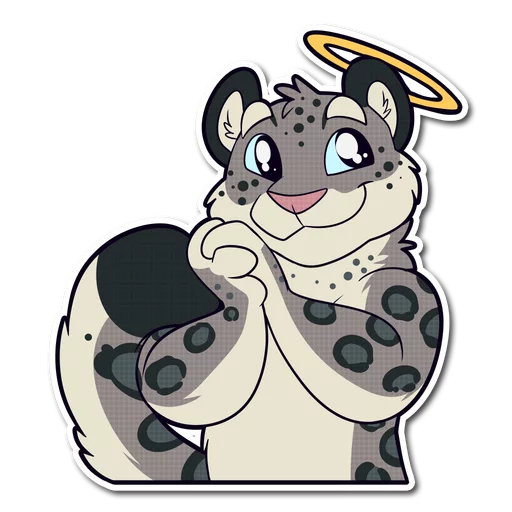 Sticker Snow Leopard