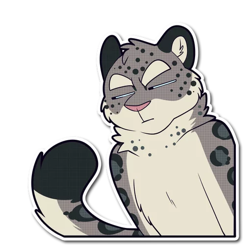 Sticker Snow Leopard