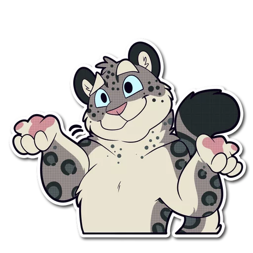 Sticker Snow Leopard