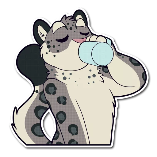 Sticker Snow Leopard