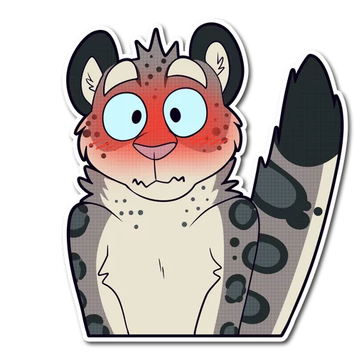 Sticker Snow Leopard