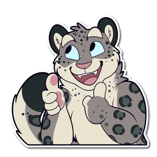 Sticker Snow Leopard