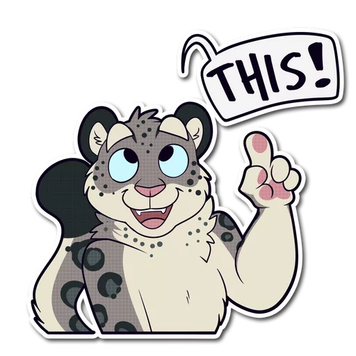 Sticker Snow Leopard