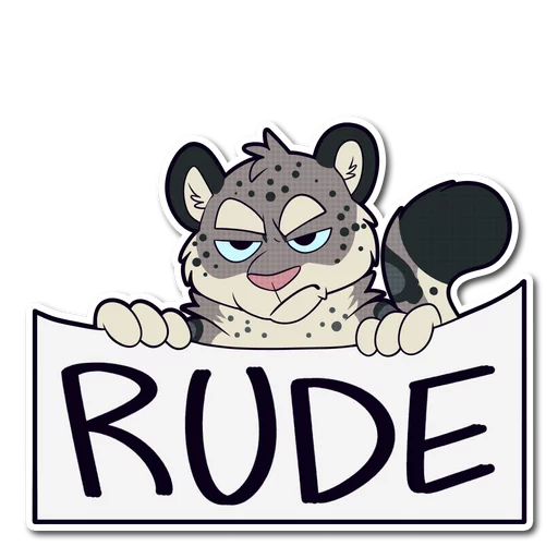 Sticker from the "Snow Leopard" sticker pack