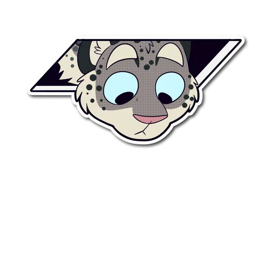 Sticker Snow Leopard