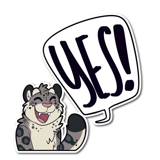 Sticker from the "Snow Leopard" sticker pack