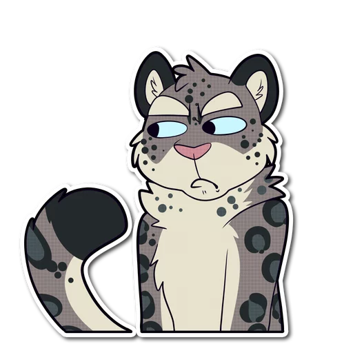 Sticker Snow Leopard