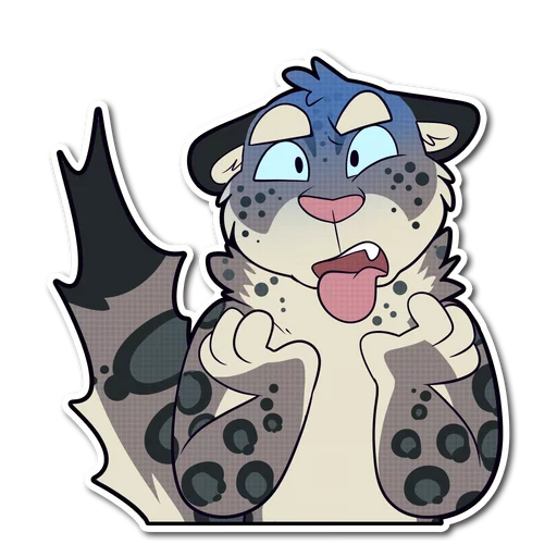 Sticker Snow Leopard