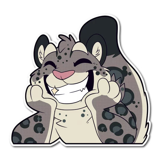 Sticker Snow Leopard