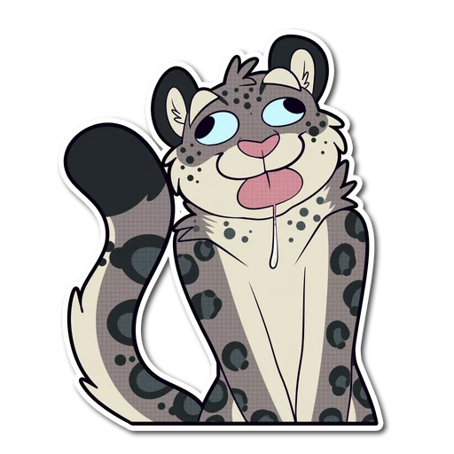 Sticker Snow Leopard